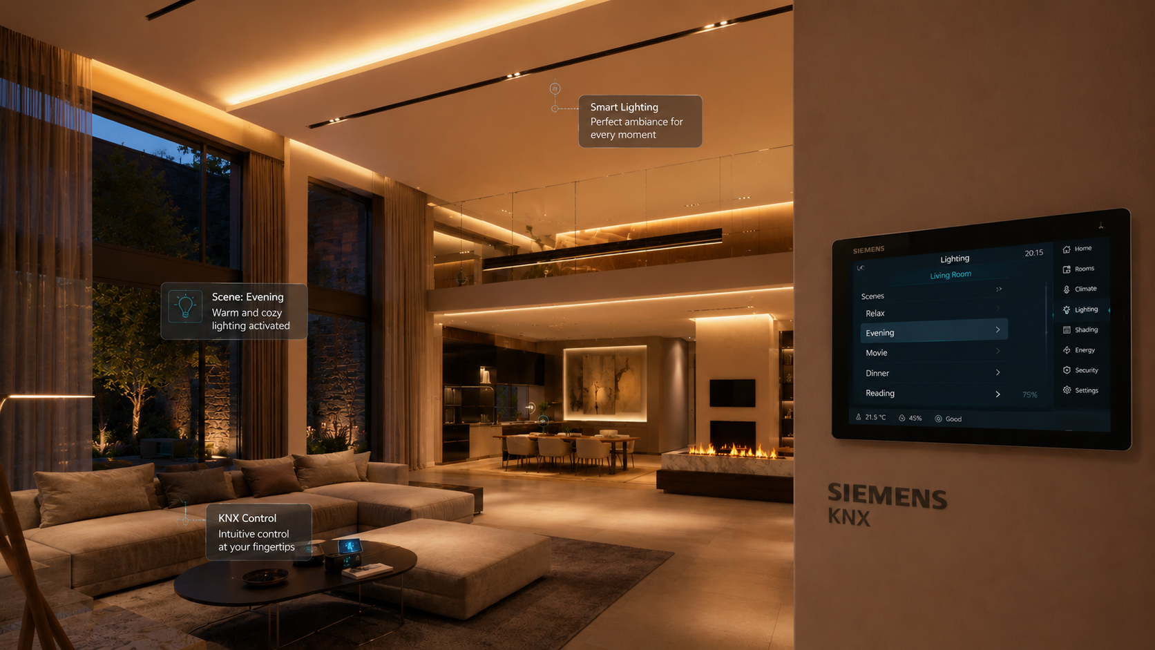 Chiếu sáng thông minh Siemens KNX